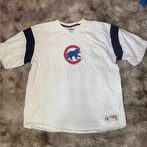 Majestic White and Blue 2006 Chicago Cubs Short Sleeve Tee Sz XL